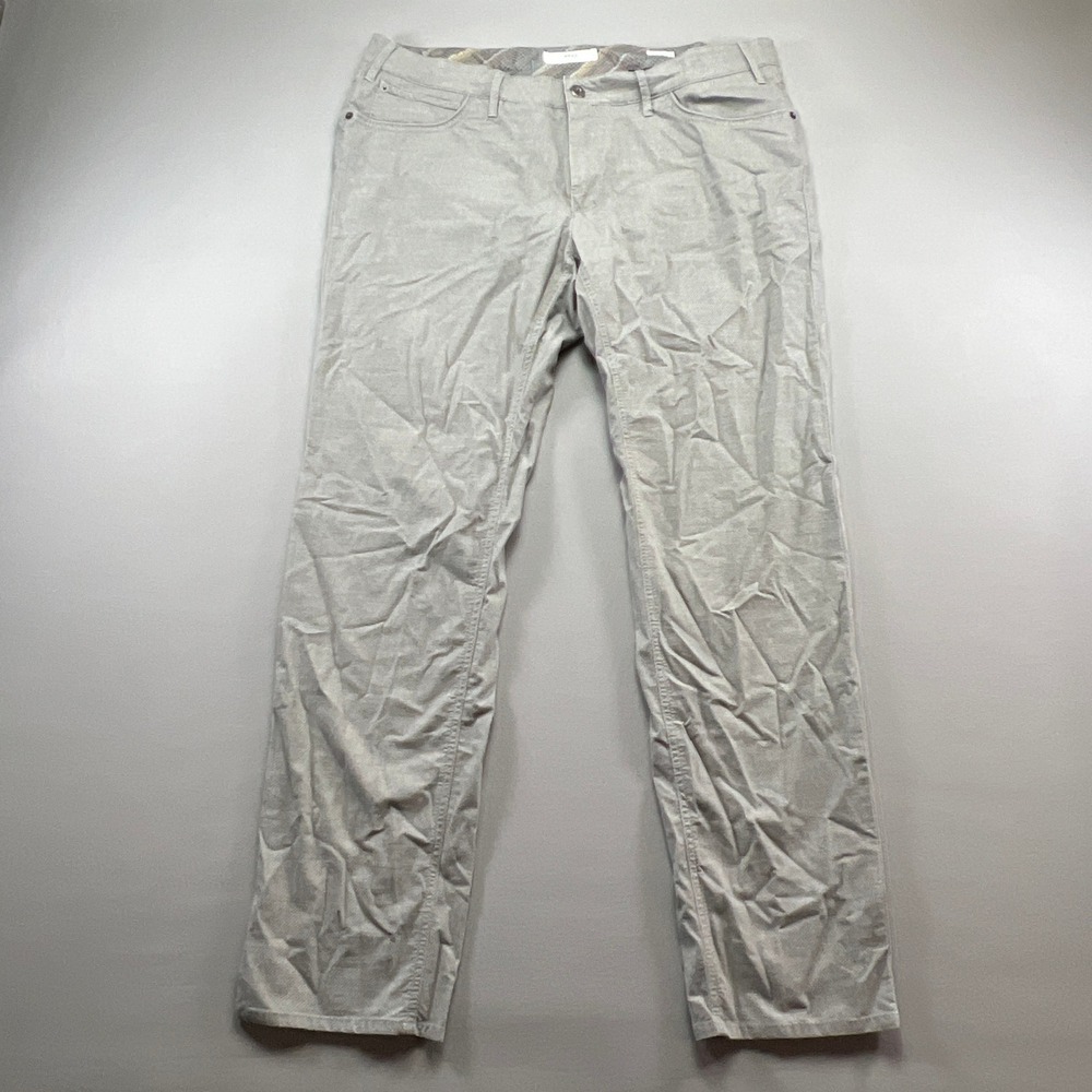Brax Feel Good Chuck Pants Mens 40x32 Gray Modern Fit Mid Rise Straight Leg